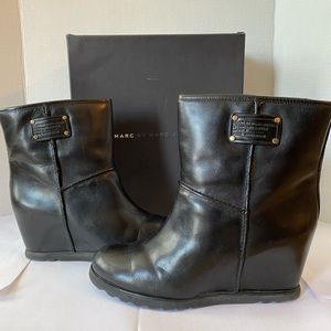 Marc Jacobs Standard Supply Logo Leather Bootie